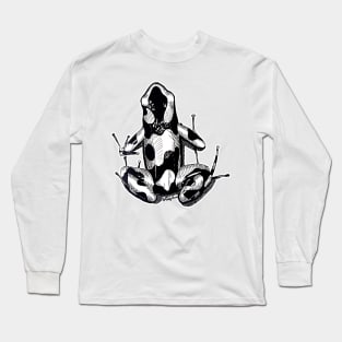 Poison Dart Frog -- Black and White Long Sleeve T-Shirt